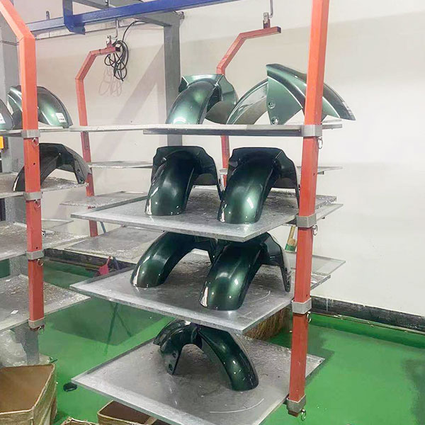 Electric vehicle accessories paint assembly line