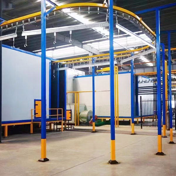 Industrial aluminum profile plastic spray assembly line